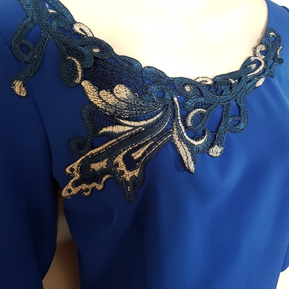 OLIMARA Blue Classic, Occasion Dress, Made in Spain, sz 6/8 - Picture 7 of 12